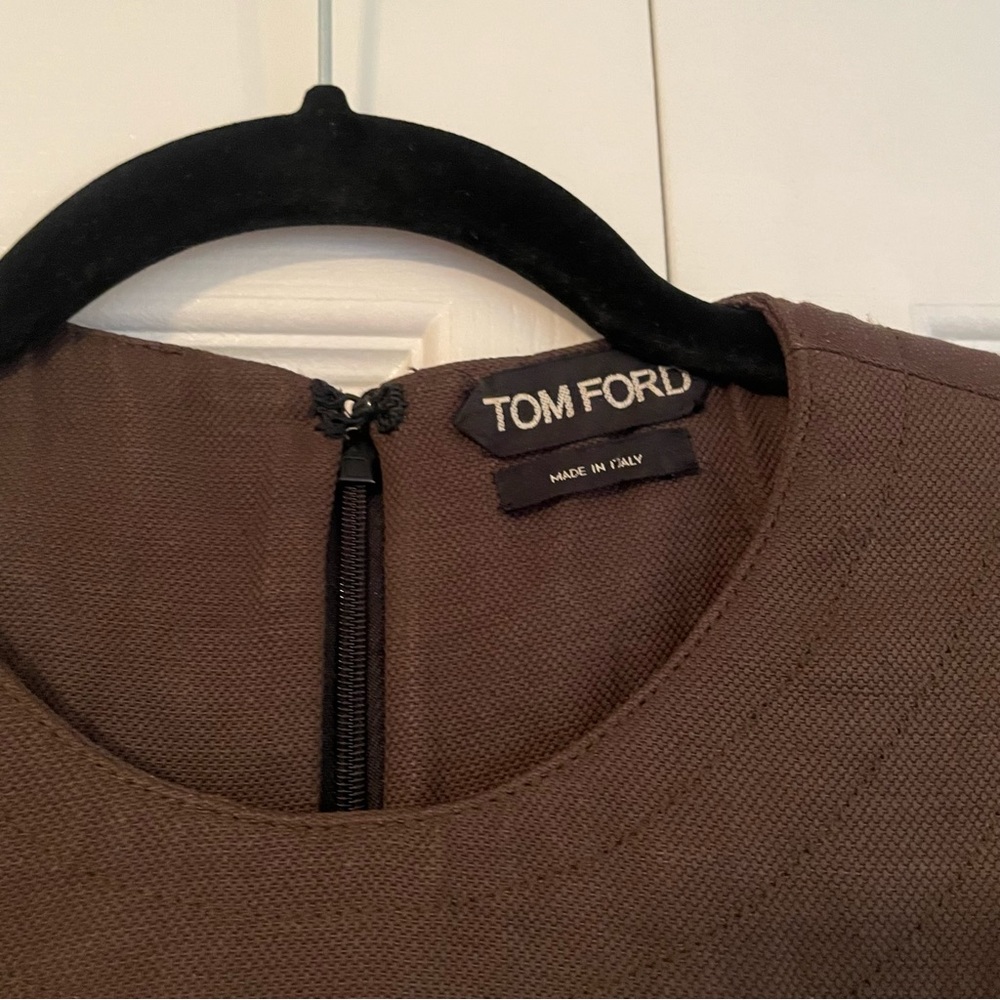 Tom Ford RARE Designer Women’s Sleeveless Olive Midi Dress - EU38 (US4) - Picture 3 of 13